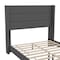 Flash Furniture Charcoal Queen Platform Bed with Headboard YK-1078-CHAR-F-GG - alternate 2